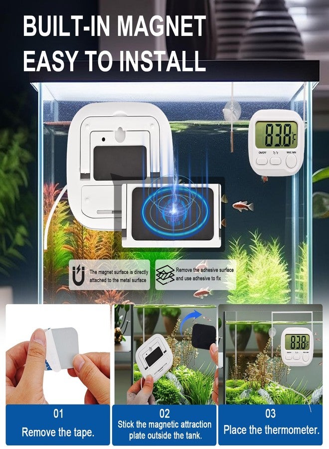 PAULTEMP Digital Aquarium Water Thermometer with Large LCD Screen, Measurement Range -58℉ to 572℉, Display ±1℉/±0.5℃, Fish Tank Decoration Accessories, Idea for Reptile, Aquatic, Tub, Refrigerator and Freezer - Image 5